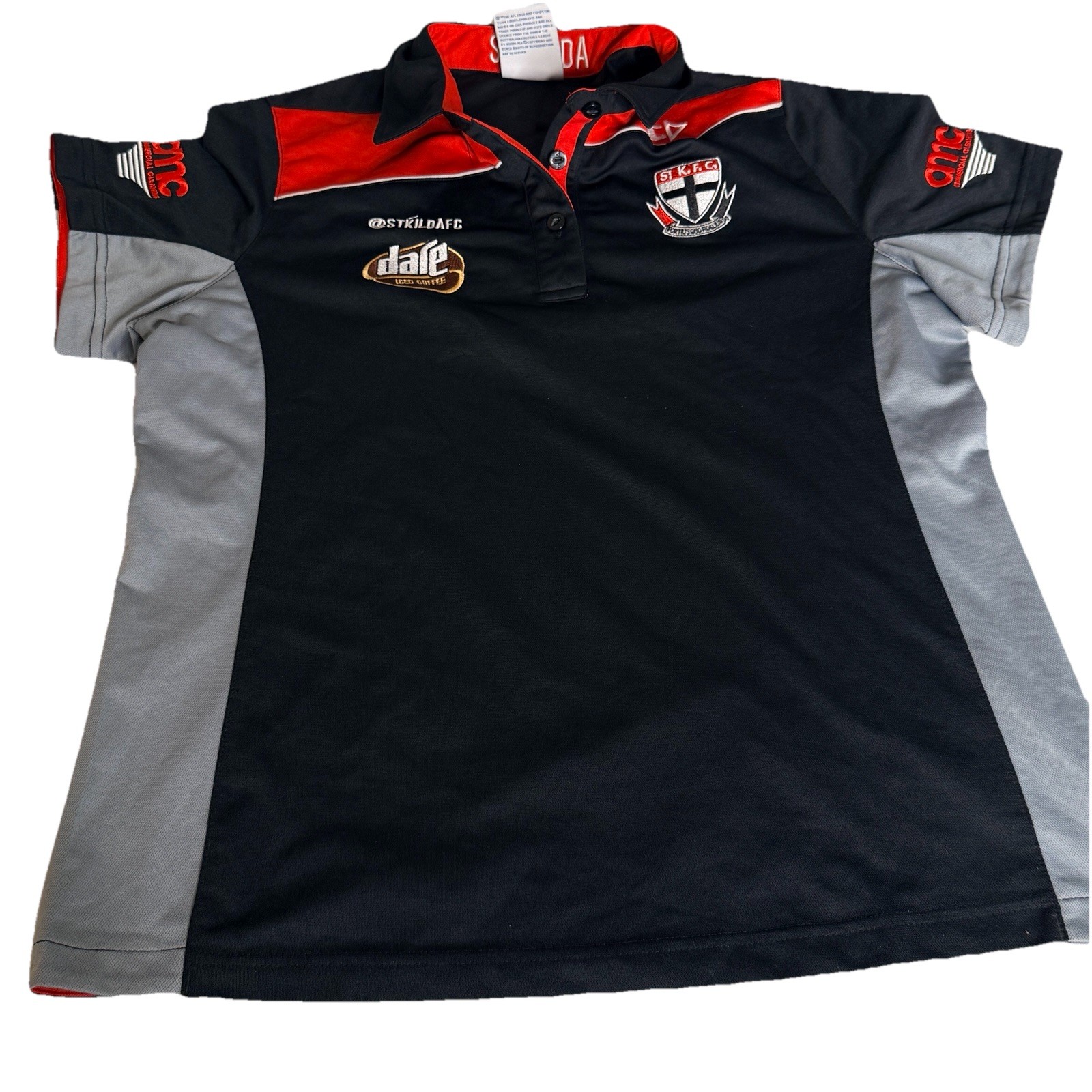 St.kilda Saints AFL On Field Gear Polo Shirt S16 Ladies + 50 Saints Footy Cards