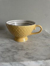 Tesco Kosmo Mug Cup Yellow Patterned 