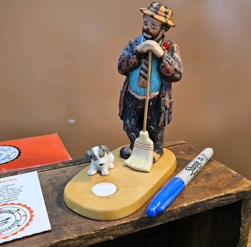 Seltener FLAMBRO Emmett Kelly Jr "THE SPOTLIGHT" Porzellan CLOWN ☆ nicht mehr produziert - Bild 1 von 4