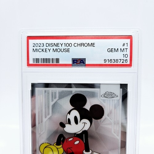 2023 Disney Topps Chrome Mickey Mouse #1 Base Set PSA 10 1st Edition - Picture 2 of 3