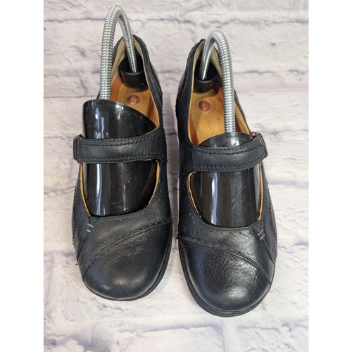 Clarks Womens Black Leather Patch Work Slip On Mary Jane Shoes Size US 8 - Picture 2 of 10