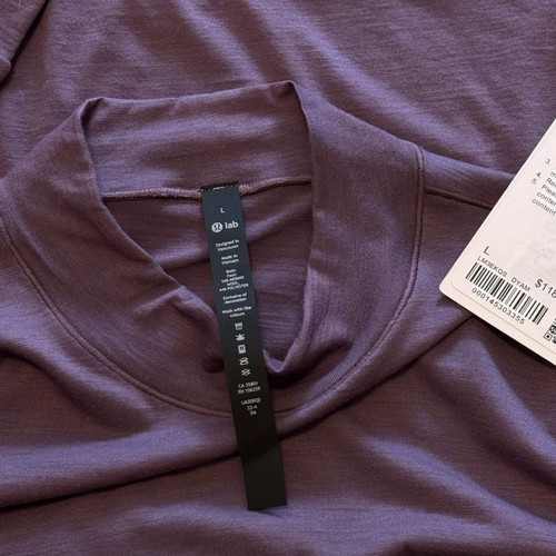 NWT lululemon lab Dusty Amethyst Purple Wool-Blend Long-Sleeve Shirt - Bild 5 von 8