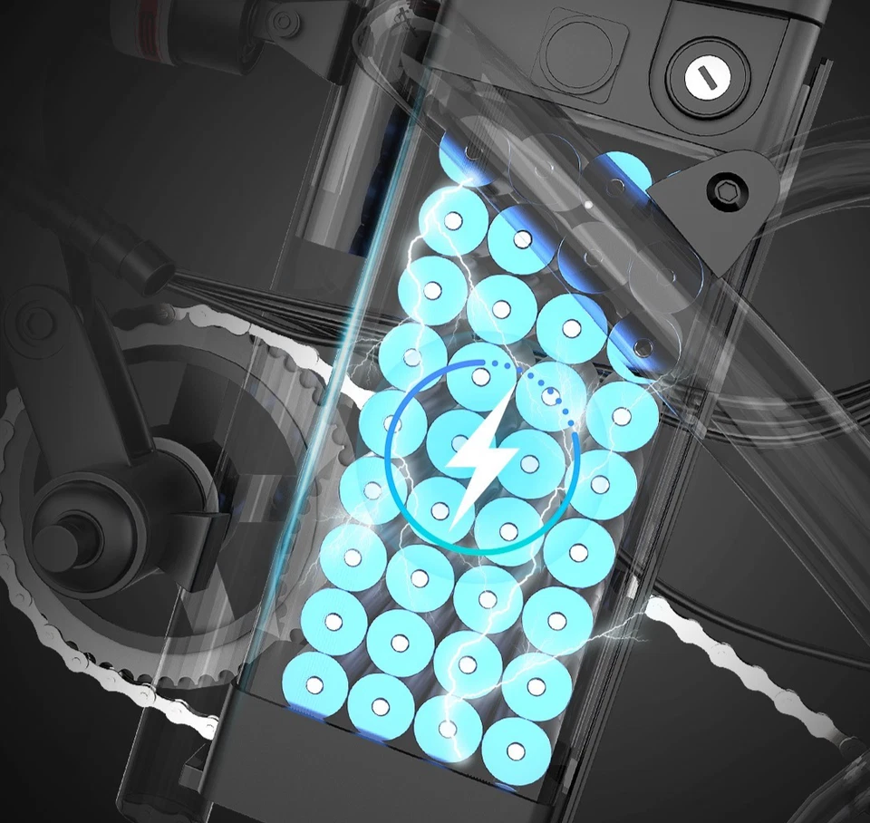 Electric Bicycle 2000W Foldable Ebike 48V 10AH 14"Tire 30MPH 45Mile Range UL2849 - Image 3 of 4