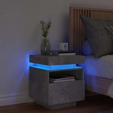 Nachttisch mit LED-Leuchten Nachtschrank Nachtkonsole Nachtkommode vidaXL