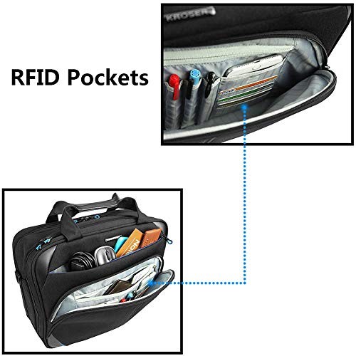 Laptop Bag 15.6 Inch Briefcase Messenger Bag Water 15.6 inch Blackblue - Bild 5 von 7