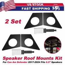 2Set Speaker Roof Mounts Rebuild Kit For 17-24 Can Am Defender Fit 6.5" Speakers