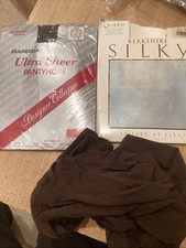 Vintage Pantyhose Lot of 3 Berkshire Worthington Barona Coffee Long Tall Queen