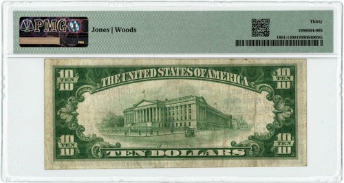 1929 $10 National BROOKHAVEN, MS Mississippi Charter #10494 PMG VF30 949389-2 - Picture 2 of 4