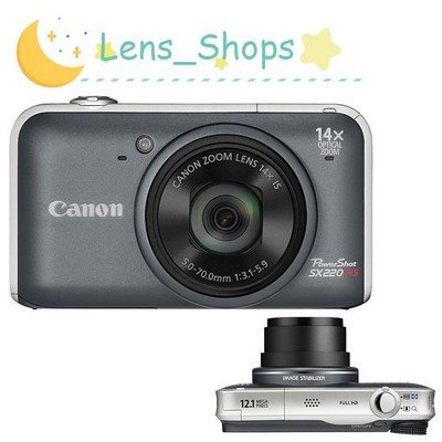 Canon PowerShot SX220 HS 12.1MP Digital Camera 14x Optical Zoom Black Auto Focus