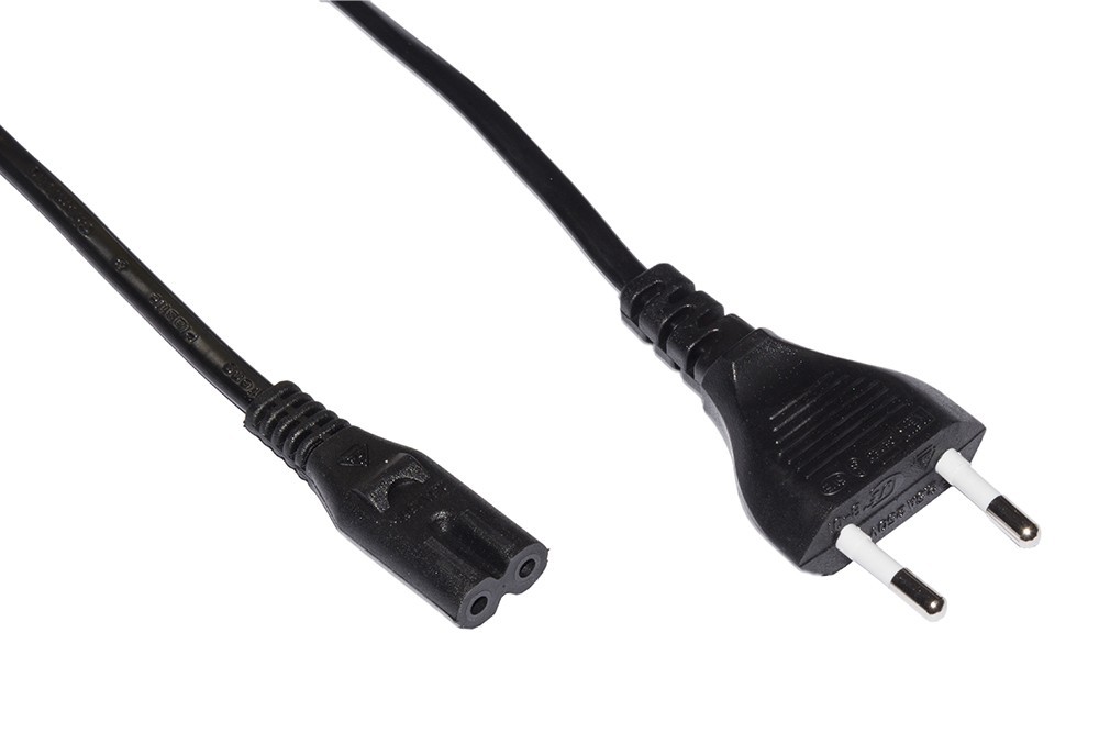 CAVO ALIMENTAZIONE CON SPINA ITALIANA BIPOLARE - PRESA 8 FORM DIRITTA FEMMINA C7