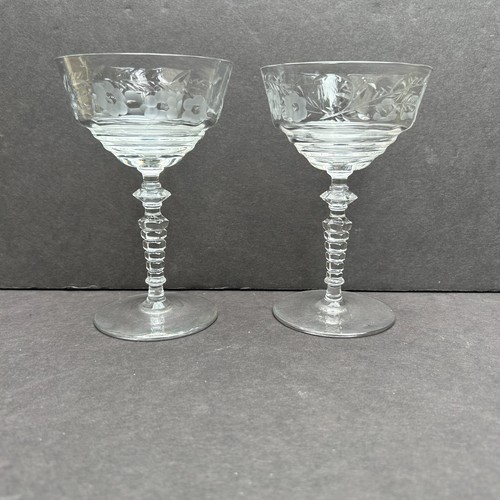 Rock Sharpe 2006-3 Champagner groß Sherbet Coupe Stil Untertasse Glas zwei (2) Stck. - Bild 1 von 7