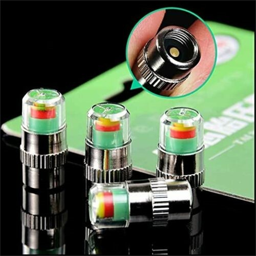 Easy Inflate Tire Pressure Monitor Valve Cap Prolong Tire Lifespan 8Pc Set - Picture 17 of 24