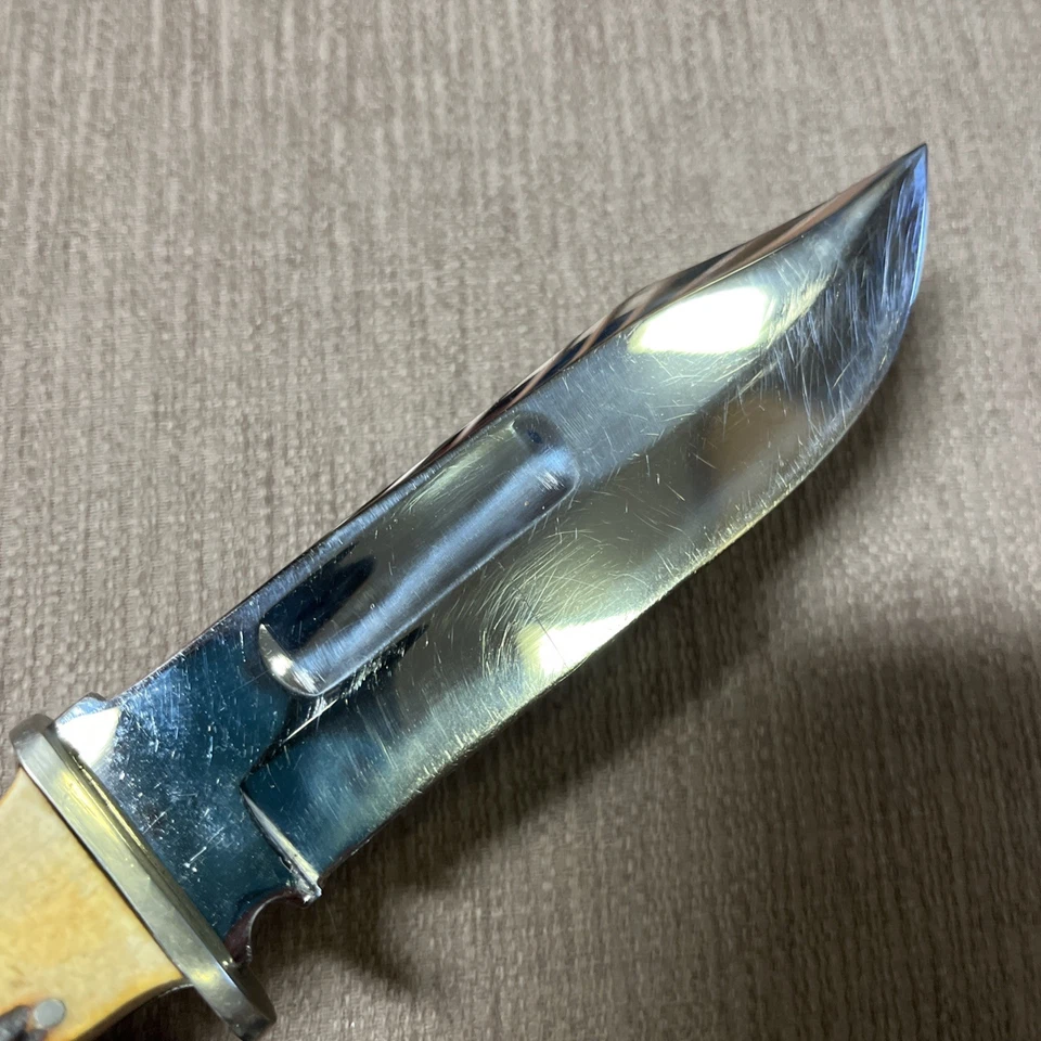 Gorgeous Vintage Big Letter CASE, Extra Thick Stag, 1940-65, Orig Sheath - Image 4 of 4