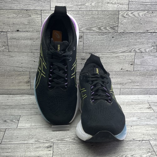 Asics Gel Nimbus 25 1012B437 Black Purple Running Shoes Sneakers Women Size 8 - Picture 1 of 12