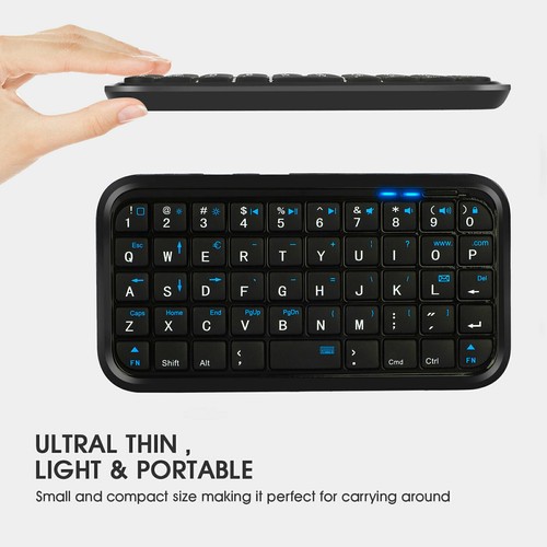 Mini Wireless Bluetooth 3.0 Keyboard LED Keypad USB Charging for PC TV Android - Picture 4 of 7
