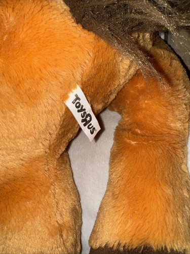 Toys R Us Horse Pony Floppy Plush 45” Stuffed Animal Saddle 2011 Brown Realistic - Picture 8 of 10
