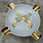 ORIGINAL WWII WW2 US MP Military Police Occupation Made Bavarian Ceramic Ashtray