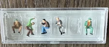Preiser HO Scale #10097 Seated Persons 5 of 6  -HOn3, HOn30, HOn2 New CC