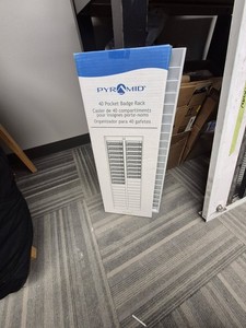 PYRAMID Model 500-4 40 pocket  Employee ID and Badge Rack New x 2