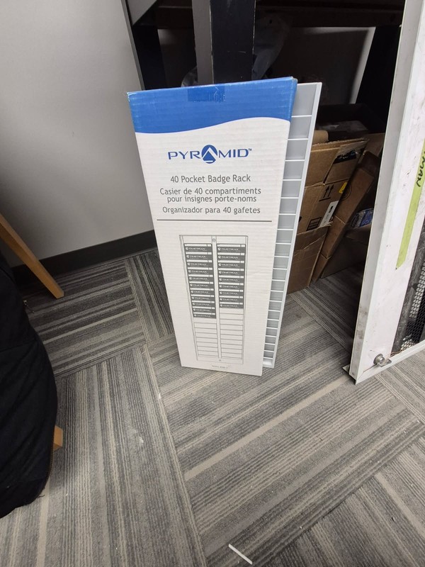 PYRAMID Model 500-4 40 pocket  Employee ID and Badge Rack New x 2