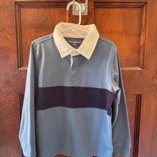 Tommy Bahama Boy s 5-6yo Classic Blue Striped Polo. Excellent Condition.