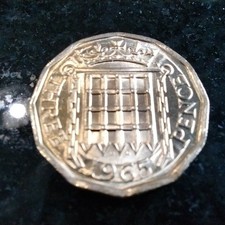 1965 Threepence. Excellent Condition. Very Bright, Hardly Circulated and Rare