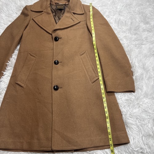 Vintage 90s Pendleton Wool Tweed Long Brown OverCoat Trench Women’s Small - Med? - Picture 6 of 14