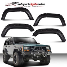 Fit For 1984-2001 Jeep Cherokee Xj 4 Door 6pcs Fender Flares Wheel Cover