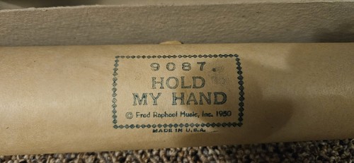 QRS player pianoforte roll 9087 Hold My Hand 1950 - Foto 3 di 3