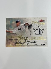 2001 Fleer Triple Crown Crowns of Gold Roger Clemens 81/98 Authentic patch auto
