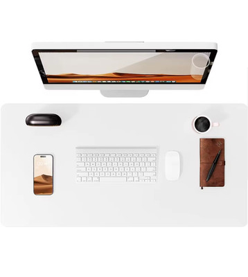 Large Leather Desk Pad Protector, Non-Slip PU Office Mat for Laptop & Desk