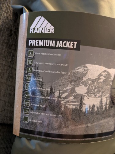 Herren Rainier Premium Jacke wasserdicht komplett gefüttert Wildnis getestet Größe L - Bild 2 von 7
