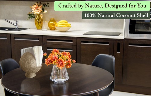 Coconut Shell Tissue/Serviette Holder for Hotel, Kitchen, Office Eco-Friendly - Picture 4 of 11