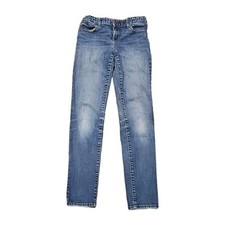 Gap Kids 1969 Girl Medium Wash Distressed Super Skinny Leg Denim Jeans Sz 14