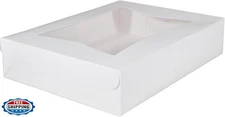 Southern Champion Tray 23133 White Paperboard Window Bakery Box, 