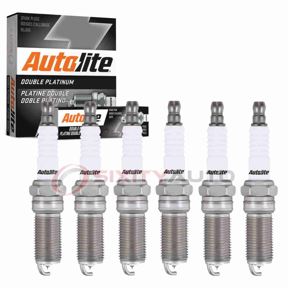 6 pc Autolite Double Platinum Spark Plugs for 2011-2018 Ford Edge 3.5L 3.7L it