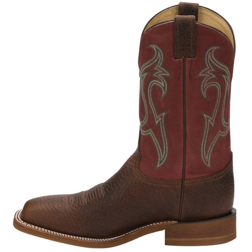 Justin Boots Bender 11 Inch Embroidered Square Toe Cowboy Herren Braun, Rot Casua - Bild 3 von 5