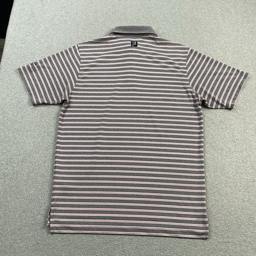 FootJoy Polo Camicia Uomo Media Performance Elasticizzata Righe Campo da Golf Logo FJ - Foto 13 di 13