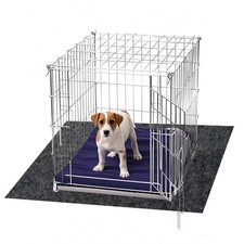 Dog Crate Mat, 24x35 Inch Non-Slip Waterproof Dog Playpen Mat, Washable Kenne...