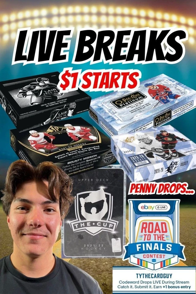 🚨$1 - Starts SATURDAY Hockey Card Breaks🚨