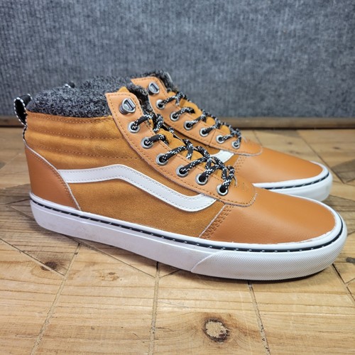 VANS Ward Hi MTE Men's 10 Hiking Sneakers Pumpkin Spice Leather Shoes Outdoors