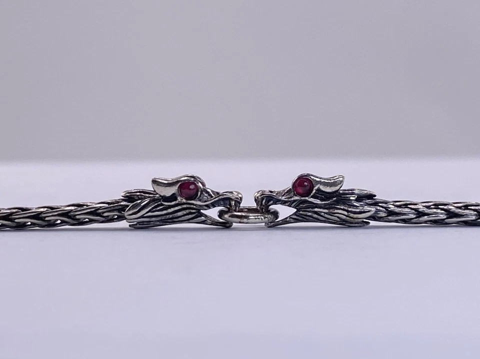 Brazalete John Hardy Naga Dragón Dos Cabezas Rubí 7 pulgadas Foto 2 de 4