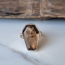 Awesome Smoky Quartz Gemstone Ring 925 Sterling Silver Designer Gift Ring PG9274