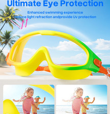 Swimming Goggles for Kids 6-12, Wide View Anti-Fog Protection No Leaking Goggles