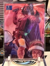 2024 Topps Star Wars Chrome Galaxy Blue Refractor Darth Vader Holding Hope /150