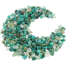 Natural Green Agate Pebbles, 1 Lb/460g Decorative Rocks Non-Toxic Crystal Sto...