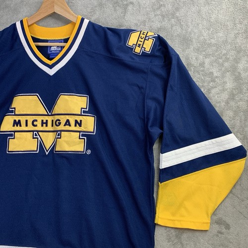 Vintage Starter Jersey Mens XL Michigan Wolverines Hockey 90s College Athletics - Picture 4 of 9