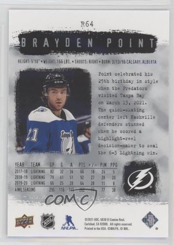 2020-21 SP Authentic 2000-01 Retro Brayden Point #R64 - Imagen 2 de 4