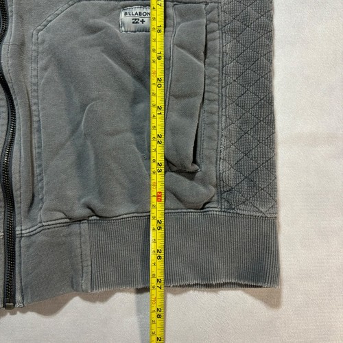 Billabong Full Zip Hoodie Herren M Sweatshirt gesteppt grau Surf Skate Grunge Y2K - Bild 10 von 13