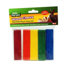 Wild Harvest Colored Fruit Flavored Wood Chews for Small Animals....